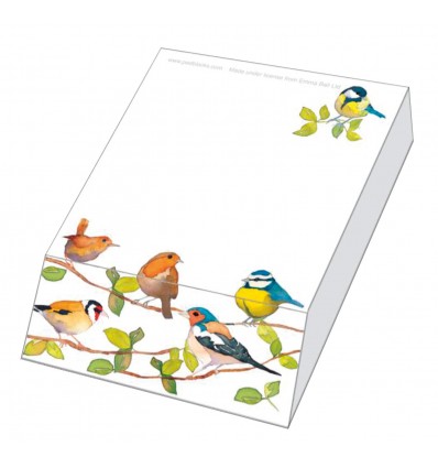 Garden birds note-pad