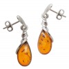 Amber and silver earrings - Diffusion Rosicrucienne