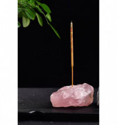 Porte-encens en Quartz rose