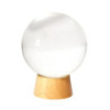 BOULE CRISTAL 10 CM SOCLE BOIS